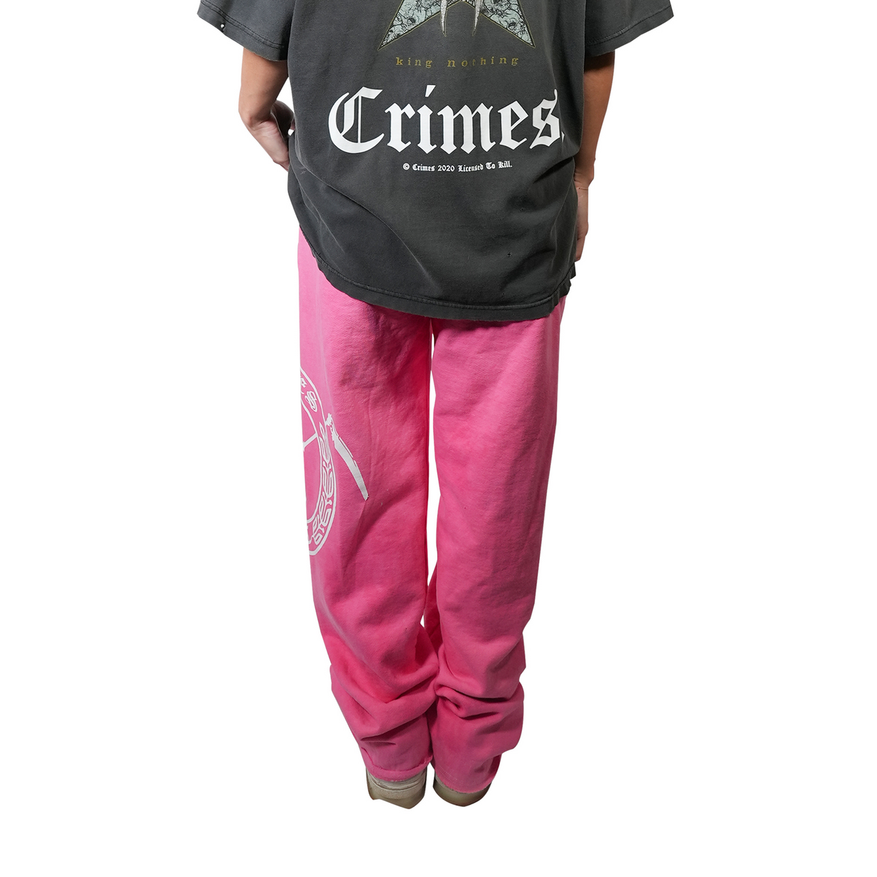 *One Of One* Crest Sweatpants Vintage Pink